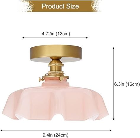 DSMJFU Brass Semi Flush Mount Ceiling Light, Cute Small Green Glass Shade Ceiling Light Fixtures for Closet Hallway Entryway - Amazon.com Girls Room Light Fixture, Nursery Light Fixture, Brass Semi Flush Mount, Porch Ceiling Lights, Glass Flush Mount Ceiling Light, Closet Hallway, Porch Ceiling, Nursery Lighting, Girls Rooms