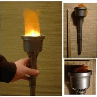 Electric Tiki Torches - Ideas on Foter Diy Torch Prop, Halloween Cave, Diy Torch, Tiki Torches Diy, Torches Diy, Tiki Lights, Solar Garden Lanterns, Dnd Diy, Backyard Ideas For Small Yards