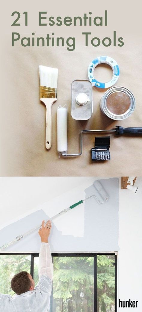 Whether you are painting stairways, trim, kitchen cabinets or any room in your home, these essential painting tools are what you'll need to start and finish the job. All of the items featured on our list are expert-recommended and ideal for rooms of all shapes and sizes. #diy Trim Kitchen Cabinets, Hobby Room Ideas, Toll Painting, Small Room Paint, Painting Supplies List, Painting Hobby, House Essentials, Room Painting, Home Buying Tips