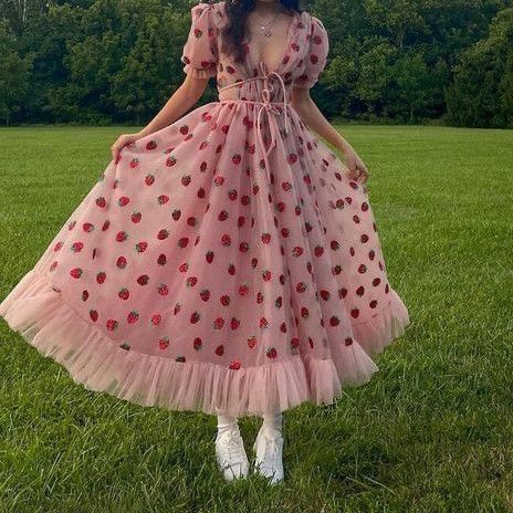 Rowan Kane, Lauren Asher, Strawberry Dress, The Fine Print, Modesty Fashion, Dress Aesthetic, Clothes Summer, Fine Print, Simple Trendy Outfits