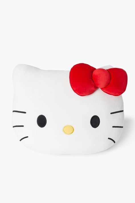 Hello Kitty Plush Pillow Hello Kitty Head, Hello Kitty Pillow, Kitty Plush, Embroidered Face, Hello Kitty Plush, Head Design, Birthday List, Plush Pillow, Christmas Sewing