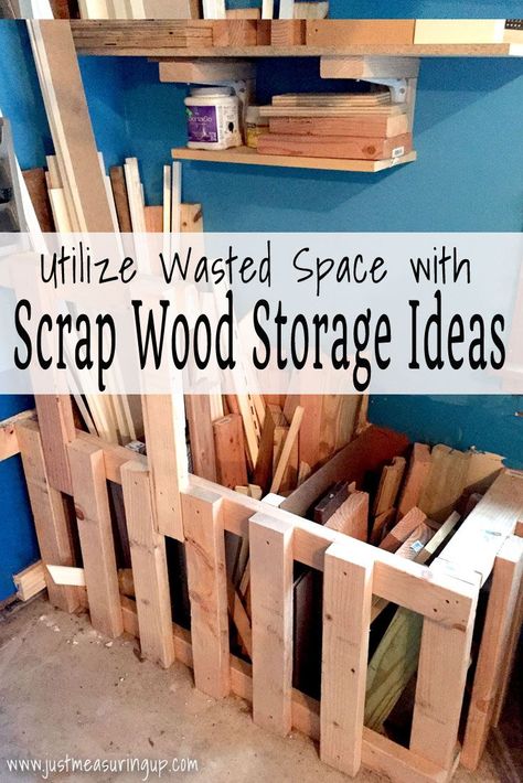 How to Build a Scrap Wood Storage Bin - Easy Garage Organization Tips Wood Storage Ideas, Scrap Wood Storage, Plan Garage, Garage Organization Tips, Garage Workshop Organization, Lumber Storage, Storage Bins Organization, Shed Organization, Garage Storage Solutions