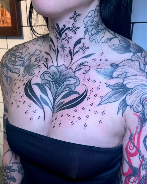 Full Rib Tattoo, Plus Size Tattoos, Melbourne Tattoo, Chest Tattoos For Women, Female Tattoo Artists, Dot Work Tattoo, Rib Tattoo, Chest Tattoo, Dream House Decor