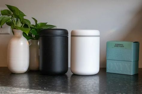 Coffee Canisters, Coffee Container, Chip Clips, Coffee Storage, Coffee Canister, Canister Vacuum, Coffee To Go, Plant Cuttings, Great Coffee