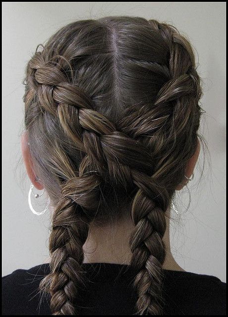 Fun Dutch Braids, Beading Styles, Track Hair, Cross Braids, Softball Hair, Track Hairstyles, Dance Hair, Individual Braids, Softball Hairstyles