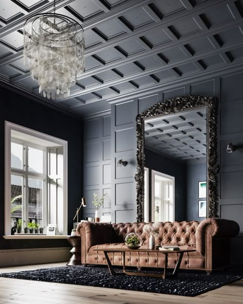 Gothic Chic Interior Design, Paneling Design, Dresser Design, Classic Feminine, Ceiling Design Modern, Casa Vintage, Classic Interior Design, Gothic Design, Penthouse Apartment