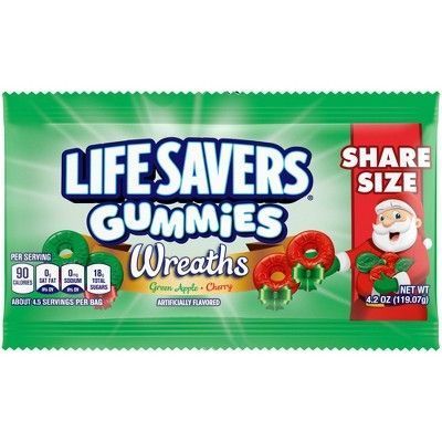 LifeSavers - Gummies Wreaths green apple-Cherry Mini Brands Toys Diy, Fruit By The Foot, Dove Chocolate, 13 Birthday Cake, Wreaths Christmas, Candy Brands, Chewy Candy, Chocolate Fruit, Kraft Recipes