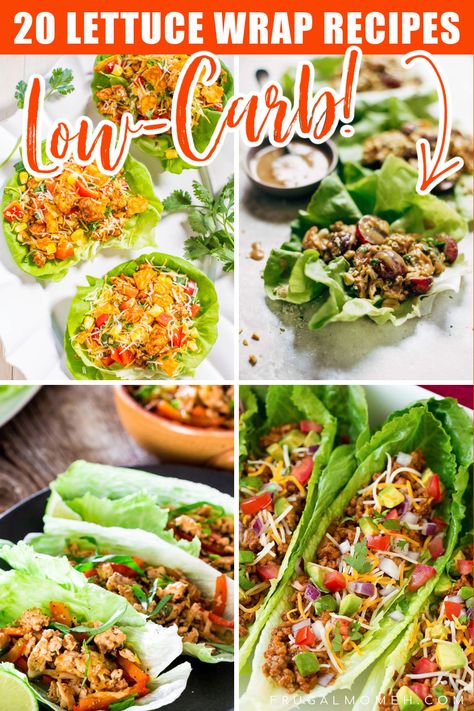 20 Fresh & Savoury Lettuce Wrap Recipes - Frugal Mom Eh! Turkey Taco Lettuce Wraps, Asian Chicken Lettuce Wraps, Lettuce Recipes, Lettuce Tacos, Taco Lettuce Wraps, Beef Lettuce Wraps, Wrap Recipe, Lettuce Wrap Recipes, Lettuce Wrap