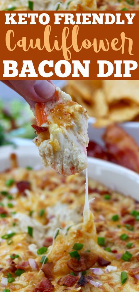 Cauliflower Dip Recipes, Classic Spinach Dip Recipe, Bacon Dip Recipes, Cauliflower Dip, Bacon Cauliflower, Gourmet Appetizers, Spinach Dip Recipe, Bacon Dip, Food Innovation