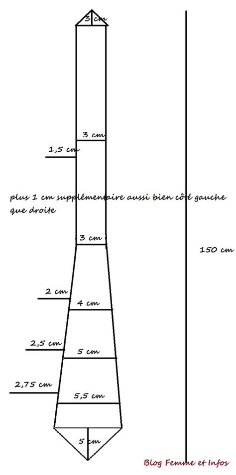 DIY #4 : Cravate femme pour mon look #working girl – Blog Femme & Infos Diy Tie Pattern, Diy Necktie Pattern, Tie Sewing Pattern Free, Tie Pattern Sewing, Tie Diy Patterns, Necktie Sewing Pattern, Tie Patterns Diy, Diy Neck Tie, How To Sew A Tie