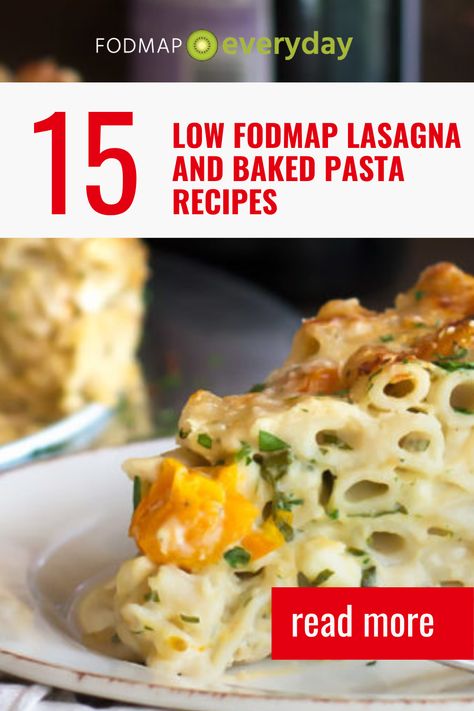 Lasagna & baked pasta! When it comes to comfort-food pasta dishes, there is nothing like a steaming hot serving of classic lasagna or stuffed shells. We have the recipes you want, some with meat and sausage, others are perfect vegetarian main dishes. And all are gluten-free and low FODMAP. Low Fodmap Pasta Recipes, Low Fodmap Lasagna, Low Fodmap Pasta, Fodmap Slow Cooker, Low Fodmap Diet Recipes, Fodmap Diet Recipes, Ali Dress, Slow Cooker Lasagna, Summer Diet