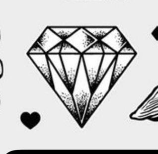 Diamond American Traditional Tattoo, Old School Diamond Tattoo, Traditional Diamond Tattoo, Traditional Tattoo Drawings, Diamond Tattoo, Diamond Tattoos, Traditional Diamond, American Traditional Tattoo, School Tattoo