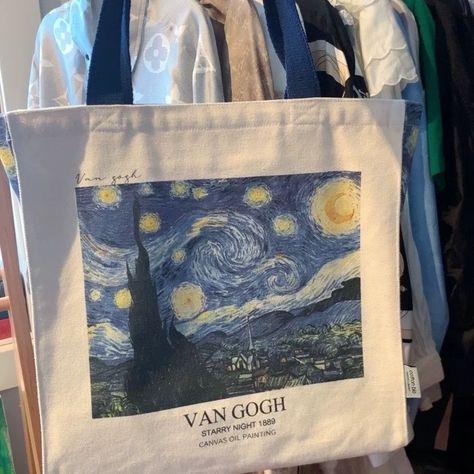 VINCENT VAN GOGH x ANDCICI – "The Starry Night" 1889 Canvas Tote Bag with Zip! 🌟✨ Carry a masterpiece with you wherever you go. This beautifully crafted tote bag features Van Gogh's iconic "The Starry Night," adding a touch of artful elegance to your everyday style. Perfect for your daily essentials, groceries, or even a trip to the museum! 🔗 Shop Now: https://andcici.com/products/vincent-van-gogh-the-starry-night-1889-canvas-tote-bag-with-zip #ArtLovers #VanGogh #TheStarryNight #CanvasTot... The Starry Night, Craft Tote Bag, Van Gogh Paintings, Starry Night Van Gogh, Museum Shop, Cute Tote Bags, Vincent Van, Daily Essentials, Shopper Bag