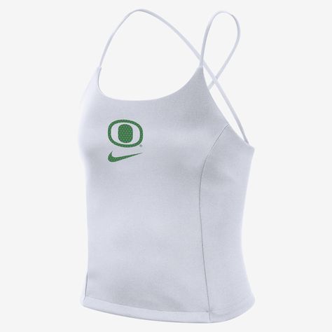 It doesn't get better than sunny days on campus. Show your love for the Ducks while keeping cool in this Icon Clash tank top. Princess seams and crisscross straps that tie at the back make this top breathable and a great layering option for your favorite pullovers and tops. Little Top Big Pants, Classic Sportswear, White Apple, Nike Pro Women, Nike Classic, Running Tank Tops, Princess Seams, Cool Fits, Crop Top And Shorts