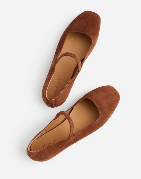 The Greta Ballet Flat | Madewell Suede Ballet Flats, Suede Flats, Womens Ballet Flats, Sweater Tank, September 2024, Leather Ballet Flats, Autumn Aesthetic, Slingback Pump, A Well