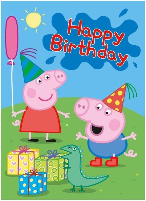 Happy Birthday Peppa Pig Images, Peppa Pig Background, Pig Background, Tyler Birthday, Peppa Pig Images, Pig Birthday Card, Peppa Pig Happy Birthday, George Pig Birthday, Birthday Card Pictures