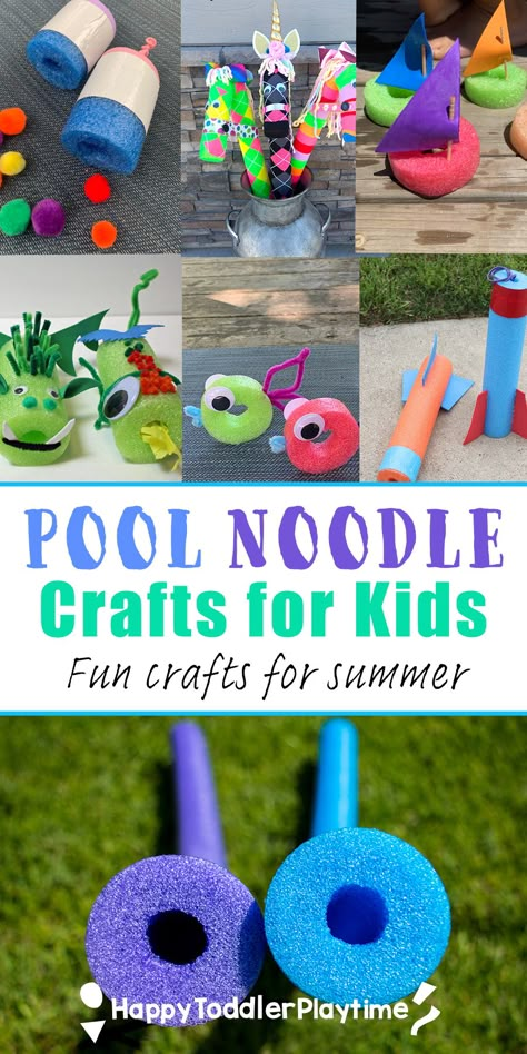 Diy Pool Noodle Crafts, Noodle Crafts For Kids, Pool Noodle Games, Noodle Crafts, Noodles Ideas, Noodle Art, Pool Noodle Crafts, Pencil Crafts, Easy Toddler Crafts