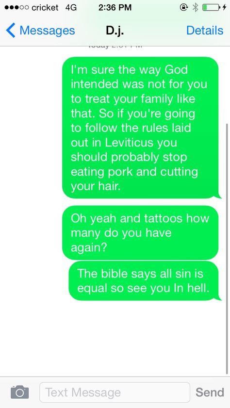 This is what I had to say to my homophobic tattoo covered pork eating brother who ironically uses the bible to justify how he treats people in the LGBTs community. What To Say To Homophobes, Free Thinker, What To Say, Treat People, Be Kind To Yourself, Say What, The Bible, Stuff To Do, Bible