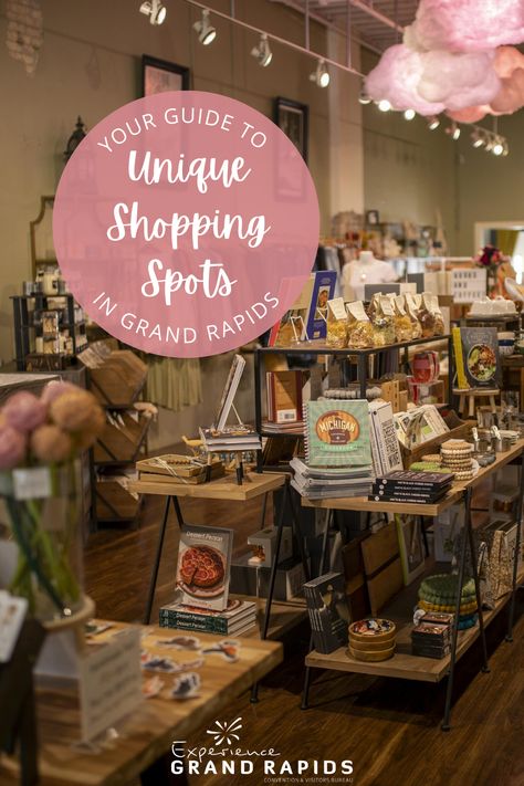 Check out these unique destinations in and around Grand Rapids to find the perfect gifts this holiday season. ✨🎄 Downtown Grand Rapids, Michigan Beach Towns, Unique Destinations, Indoor Markets, Lake Michigan Beaches, Michigan Beaches, Fulton Street, Candle Bar, Where To Shop