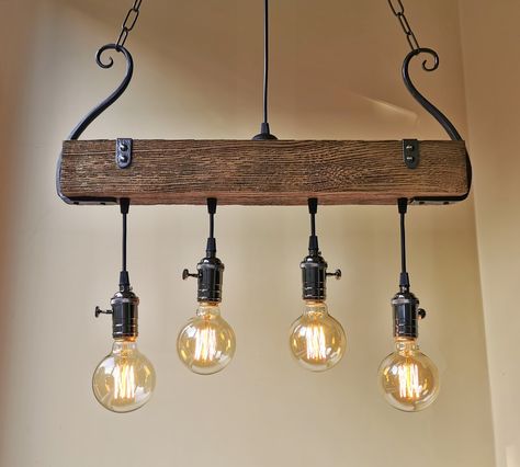 Laundry Room Lighting Fixture, Oak Chandelier, Laundry Room Lighting Ideas, Pergola Lights, Rustic Light Fixture, Wood Chandelier Rustic, Light Fixtures Farmhouse, Rustic Kitchen Lighting, Room Lighting Ideas