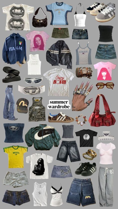 2000s Fashion Outfits Casual, Cute Shein Clothes, Thrift Finds Clothes, Ahs Outfits, Yk2 Style, Y2k Streetwear Aesthetic, Summer Boards, Outfit Inspo Streetwear, Y2k Inspired Outfit