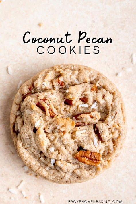 Coconut Pecan Cookies, Easy Treat, Coconut Pecan, Pecan Cookies, Coconut Cookies, Delicious Cookie Recipes, Baking Company, Coconut Recipes, Shredded Coconut