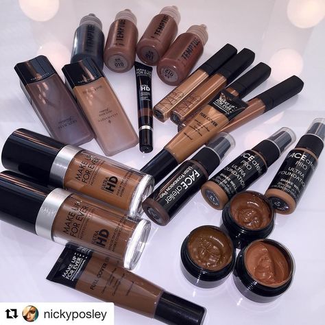 #MakeupPorn😳😍 #CocoaSwatches #Repost ・・・ #kitfocus #makeupporn re-vamping that #melanin #skingame with a few of my faves! #latte #caramel #toffee #chocolate What can't you live without? 😉 Hd Make Up, Woc Makeup, Lovely Makeup, Vision Bored, Maquillage On Fleek, Makeup Wishlist, Beauty Beast, Brown Skin Makeup, Face Time