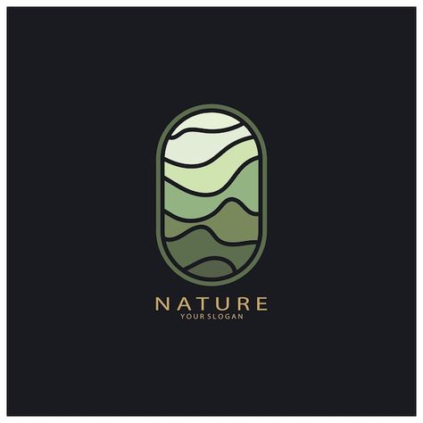 Nature Logo Design Ideas, Nature Logo Inspiration, Eco Graphic Design, Logo Montagne, Logo Inspiration Nature, Logo Plant, Bio Logo, River Logo, Vector Leaf