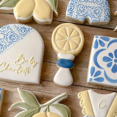 Ashley's Cookie Doodles on Instagram: "🍋An Amalfi Coast baby shower has been on my bucket list for a while so I was so excited to make these! 🍋 . . . . #amalficoastcookies #amalficoastbabyshower #lemonbabyshower #babygirlshower #babygirlshowercookies #decoratedcookies #customcookies #greenvillecookies #greenvillesc #greersc #taylorssc #yeahthatgreenville" Ciao Bella Baby Shower Theme, Amalfi Baby Shower Theme, Mediterranean Baby Shower Ideas, Ciao Baby Shower Theme, Lemon Baby Shower Cookies, Amalfi Coast Baby Shower Theme, Italian Baby Shower Theme, Lemon Themed Baby Shower Ideas, Positano Theme