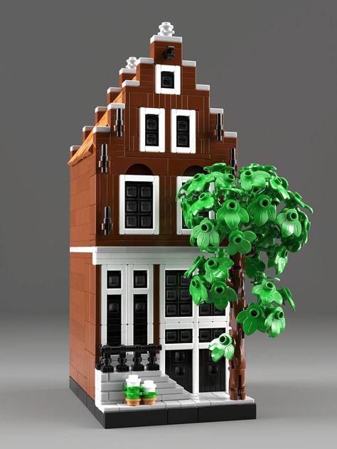 Amsterdam Houses, Canal House, Lego Builder, Brick Colors, Lego Models, Lego Building, Machine Learning Models, Cool Lego, Lego City