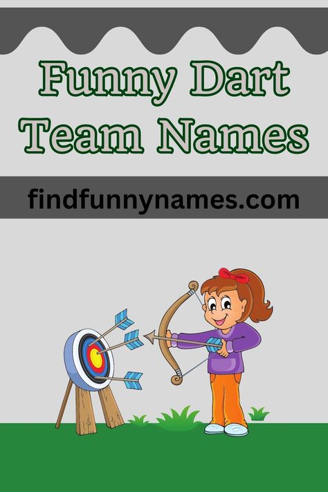 Looking for a hilarious name for your dart team? Look no further! We've got you covered with over 200 funny and creative dart team name ideas that are sure to make your opponents crack up. Check out this epic list and find the perfect name that will set the mood for a fun-filled dart game. #DartTeamNames #FunnyDartNames #DartHumor #DartGameFun #HaveADartingGoodTime. Dart Team Names Funny, Dart Team Names, Dart Games Ideas, Best Darts, Swag Words, Dare Games, Darts Game, Dart Shirts, Creative Names