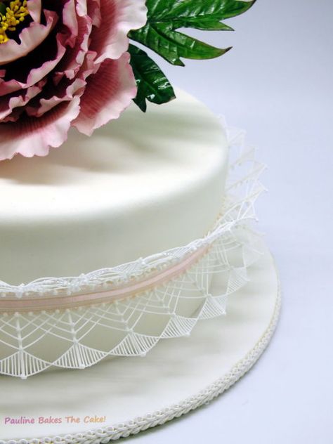 5 Tier Wedding Cakes, Royal Icing Cakes, Royal Icing Templates, Single Layer Cakes, Icing Techniques, Cake Decorating Tutorials, Sugar Art, Fancy Cakes, Royal Icing