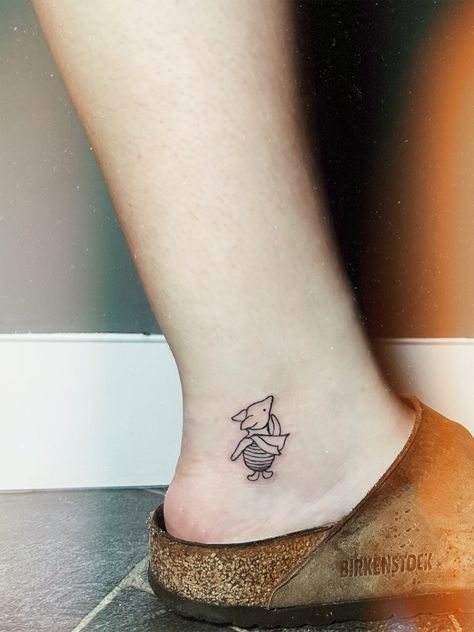 Fine line piglet tattoo from winnie the pooh Winnie The Pooh Piglet Tattoo, Odie Tattoo, Winnie The Pooh And Piglet Tattoo, Piglet Tattoo Small, Pooh And Piglet Tattoo, Winnie The Pooh Tattoo Ideas, Piglet Tattoo, Winnie The Pooh Tattoo, Pooh Tattoo