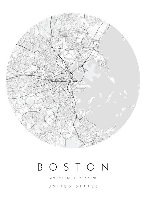 Aesthetic Map, Map Aesthetic, Boston Map Print, Ipad Customization, Boston Aesthetic, Maps Aesthetic, Boston Map, Boston Print, Boston City