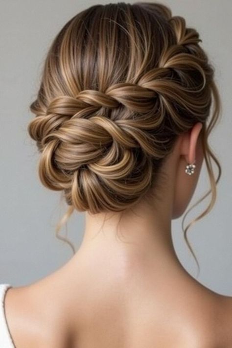 bridesmaid hairstyle updo braids Updo Bridesmaid Hairstyles, Simple Wedding Hairstyles For Bridesmaids, French Braid Updo Wedding, Updo Hair Wedding, Braided Bun Wedding, Medium Length Updo Wedding, Long Hair Updo For Wedding, Fancy Updos For Medium Hair, Bride Updo Hairstyles