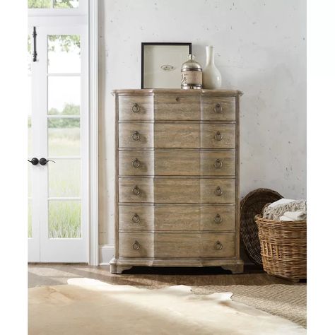 Hooker Furniture Bedroom, Dresser Furniture, Chest Dresser, Tall Chest, Wood Chest, 6 Drawer Dresser, Wood Drawers, Bedroom Dressers, Hooker Furniture