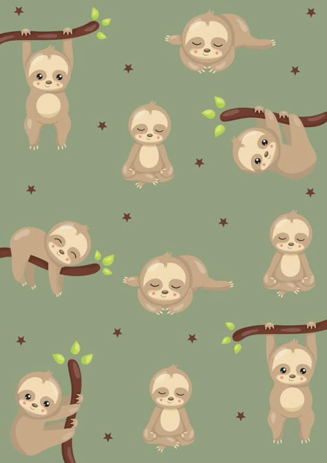 Free sloth Paper for card making and paper craft Sloth Background Wallpapers, Sloth Phone Wallpaper, Cute Sloth Wallpapers, Sloth Wallpaper Iphone, Sloth Wallpaper, Alice In Wonderland Clipart, Next Wallpaper, Happy Wednesday Everyone, Sloth Art