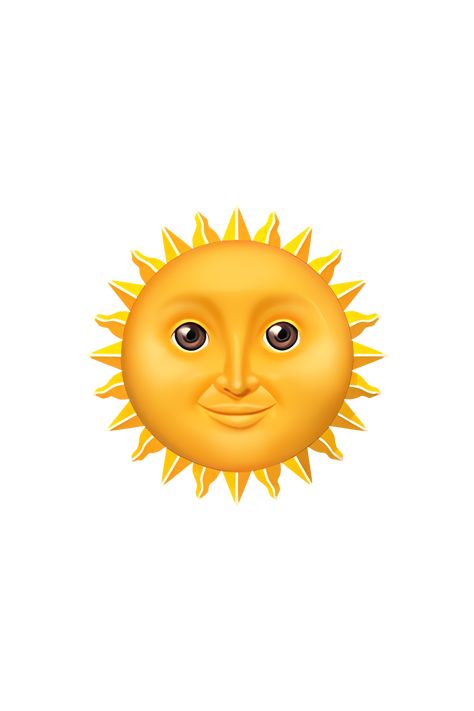 The 🌞 Sun With Face emoji depicts a bright yellow sun with a friendly, smiling face. The sun has a circular shape with rays extending outward in all directions. The face has two closed eyes, a small nose, and a wide, open smile. The overall appearance of the emoji is cheerful and warm, conveying a sense of happiness and positivity. Sun Emoji Tattoo, Sun Emoji, Sun With Face, Emoji Tattoo, Tattoo 2023, Emoji Clipart, Sunflower Tattoo Shoulder, Sun Drawing, Iphone Emoji