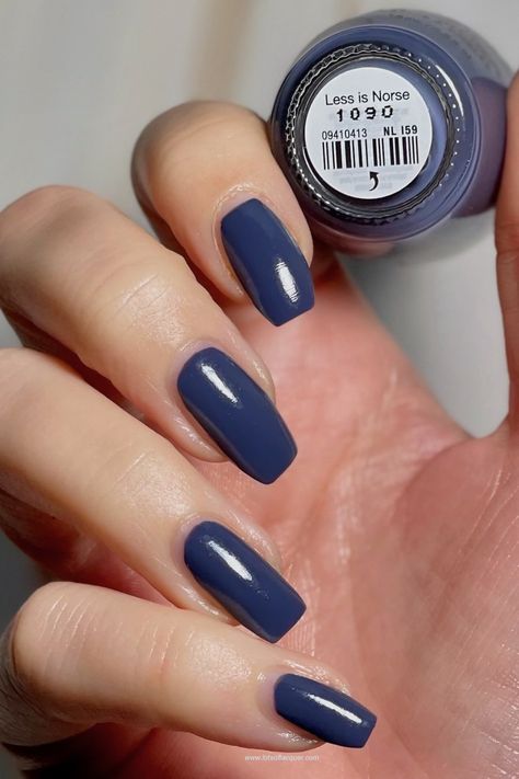 OPI Less is Norse swatch Less Is Norse Opi Dip, Opi Nail Lacquer Shades, Less Is Norse Opi, Opi Less Is Norse, Blue Nail Colors, Opi Nail Polish Colors, Blue Nail Color, Holographic Nail Polish, Blue Nail Polish