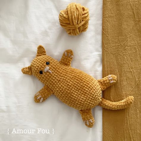 Kat Haken, Crocheted Cat, Crochet Cat Pattern, Fun Crochet Projects, Diy Crochet Projects, Bag Crochet, Crochet Cat, Cat Pattern, Knit Hat