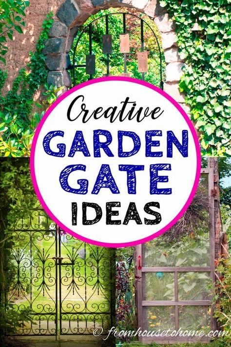 Garden Gate Ideas, Old Garden Tools, Front Yard Landscape, Charleston Gardens, Garden Gate Design, Gate Ideas, Backyard Shade, Backyard Plan, Wrought Iron Gate