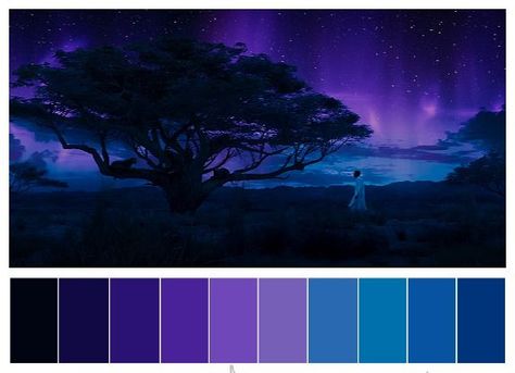 Purple Blue Black Color Palette, Dark Fairy Color Palette, Nighttime Color Palette, Galaxy Pallete Color, Night Time Color Palette, Magical Color Palette, Night Sky Color Palette, Universe Color Palette, Fantasy Color Palette