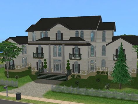 Mod The Sims - MegaMansion - SimLane 004 Sims 2 Mansion, Sims2 Cc, Sims 2 House, Gaming Ideas, Gimme Shelter, Ts2 Cc, 2 House, The Sims 2, Los Sims