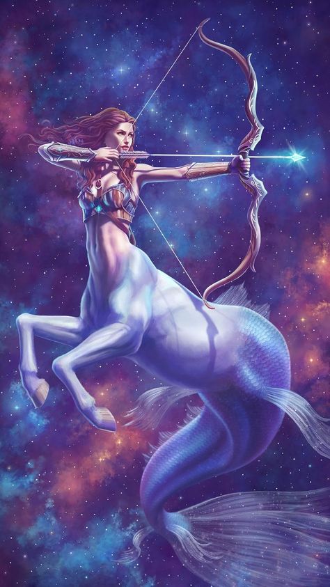 Sagittarius Wallpaper, Female Centaur, Sagittarius Art, Magical Paintings, Dragon Chino, Sagittarius Girl, Star Magic, Book Wallpaper, Demon Art