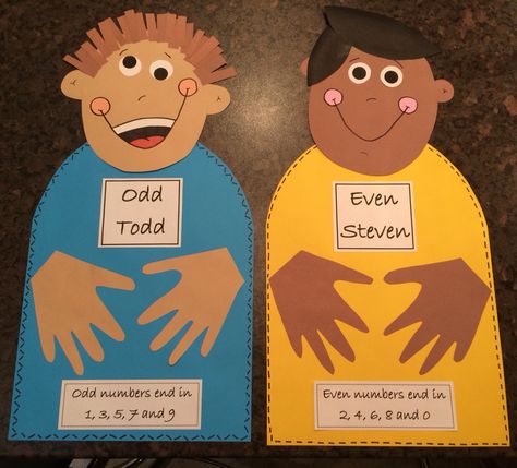 I loooooove my Odd Todd and Even Steven that I made. Going to use this to help the children to learn their odds and evens and counting in two's! Even Steven Odd Todd Activities, Odd Todd And Even Steven, Odds And Evens Eyfs Activities, Odd And Even Numbers Project, Odd And Even Activities, Odds And Evens, English Activity, Maths Activity, First Grade Curriculum