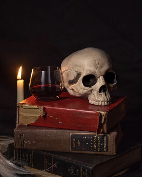 Still Life Photography Skull, Vanitas Memento Mori, Art Object References, Goth Still Life, Witchy Still Life, Animal Skull Still Life, Still Life Dark Background, Still Life With Skull, Gothic Still Life Photography