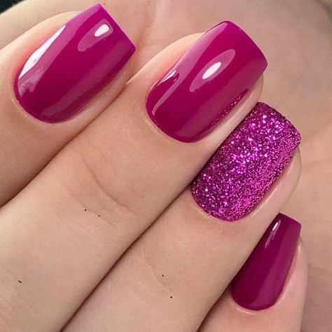 Mani Colors, Lilly Nails, Nails Gels, Random Nails, Magenta Nails, Wonder Nails, Dark Pink Nails, Bright Nail Designs, Hand Nails