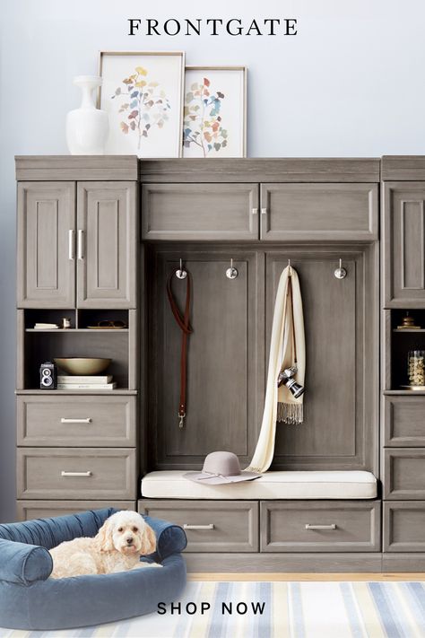 Mud Room Locker Ideas, Mudroom Drawers, Drop Zone Entryway, Entryway Drop Zone, Foyer Paint, Foyer Wall Decor, Entryway Storage Cabinet, Foyer Wall, Mudroom Entryway