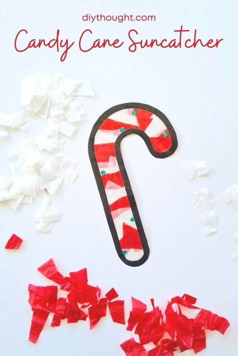 Candy Cane Suncatcher Craft Candy Cane Pipe Cleaner Craft, Candy Cane Process Art, Candy Cane Ideas For Kids, Candy Cane Jesus Craft, Candy Cane Arts And Crafts For Kids, Candy Cane Craft Preschool, Candy Cane Theme Preschool, Candy Cane Ornaments Diy Kids, Christmas Suncatcher Craft