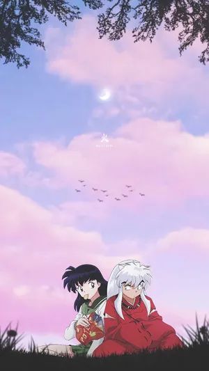 Inyusha Wallpaper Aesthetic, Aesthetic Anime Couple Wallpaper, Kagome Aesthetic, Aesthetic Anime Couple, 90s Anime Aesthetic Wallpaper, 90s Anime Aesthetic, Anime Aesthetic Wallpaper, Inuyasha Love, Chihiro Y Haku